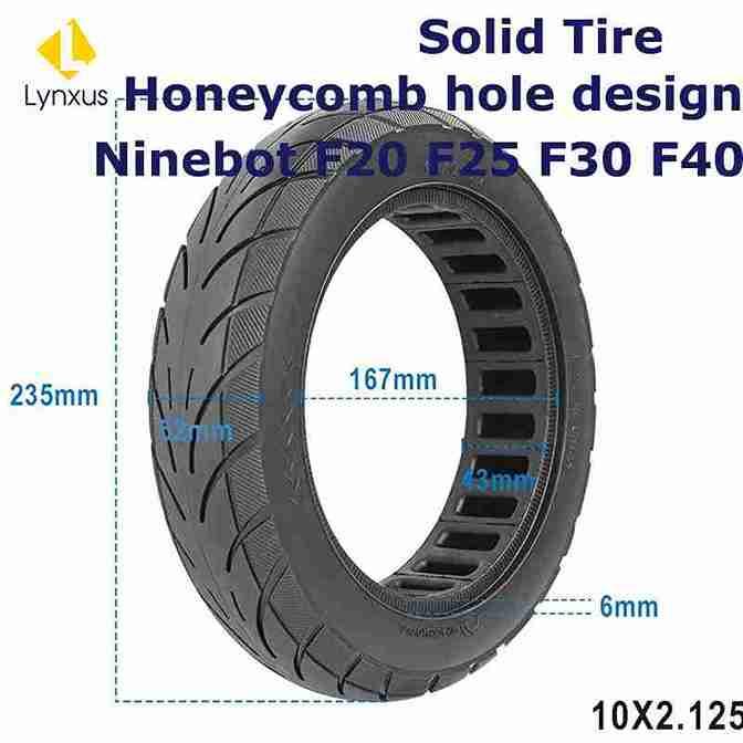 10 Inch Solid Tubeless Tire For Ninebot Segway F20 F25 F30 F40