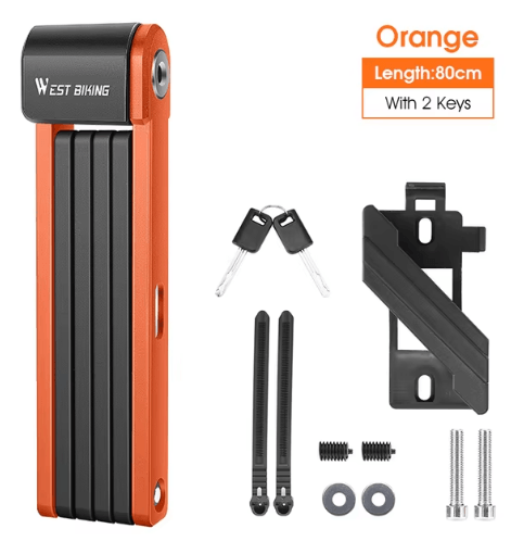 Durable PA6 & Steel Folding Bike/E-Scooter Lock with 4-Digit Code