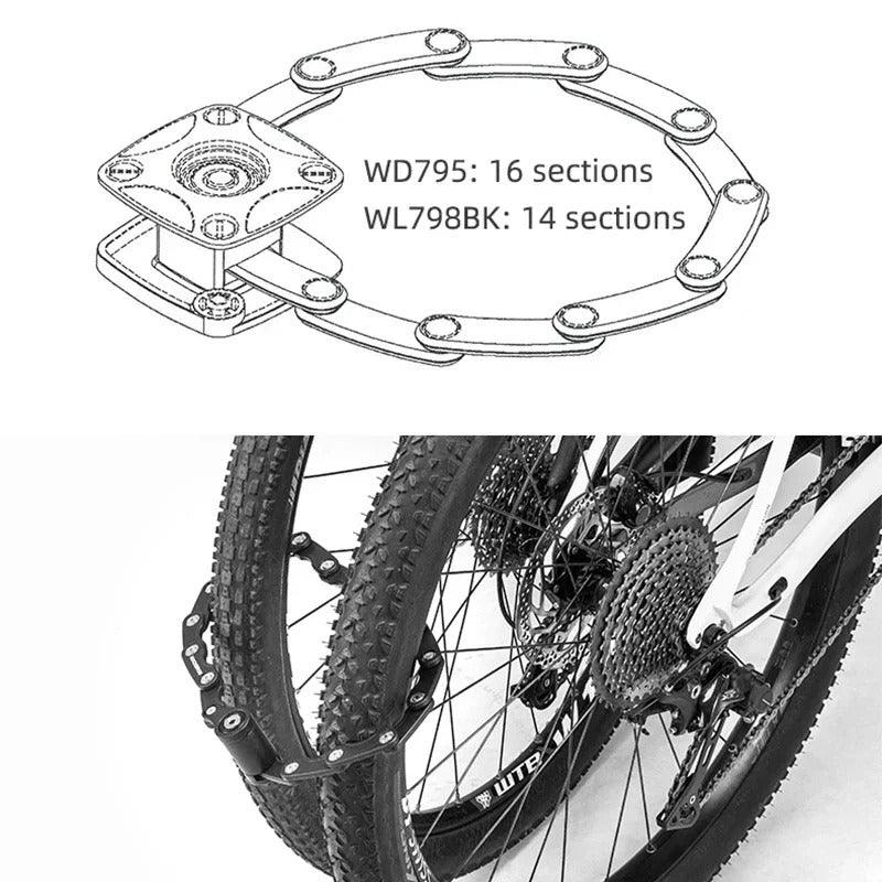 3-Key Security Bike Lock | Heavy-Duty Alloy for Scooters/Bikes