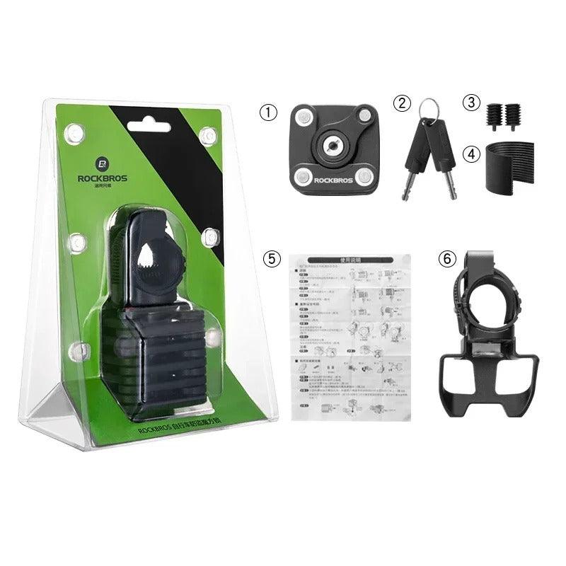 3-Key Security Bike Lock | Heavy-Duty Alloy for Scooters/Bikes