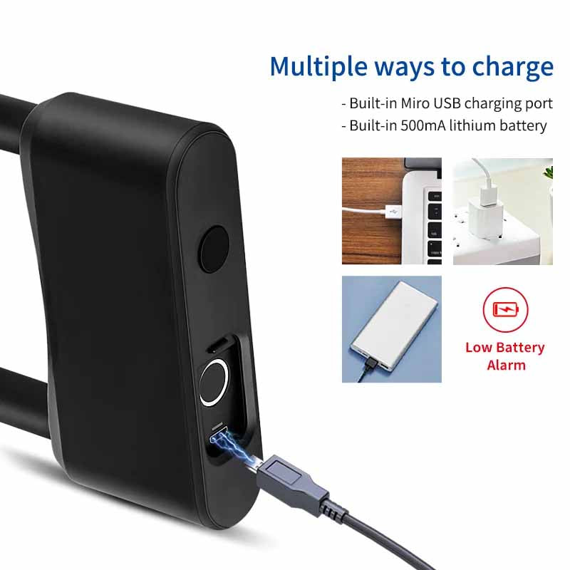 Fingerprint Waterproof Safe Smart U Bike Lock