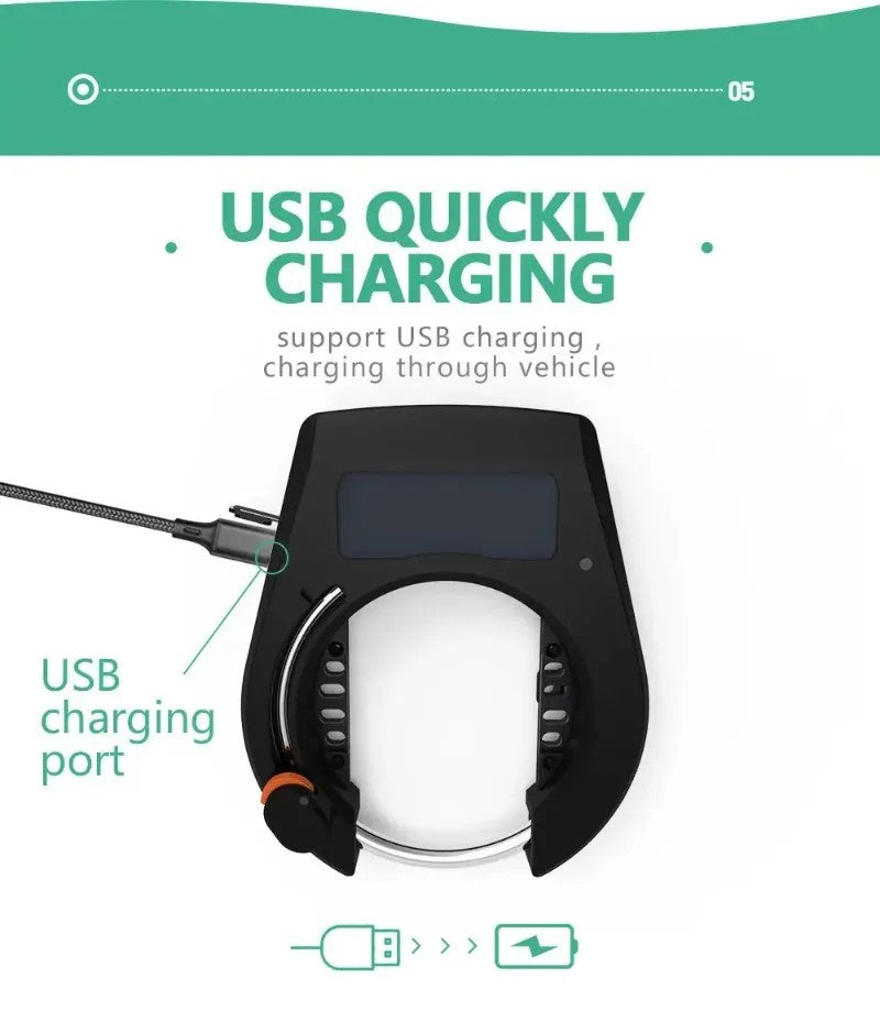 NFC Horseshoe Bluetooth Bicycle Alarm Bike Lock