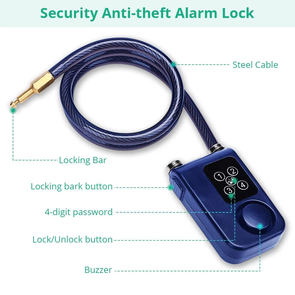 Best Unbreakable Bike Lock for Ebike with Alarm