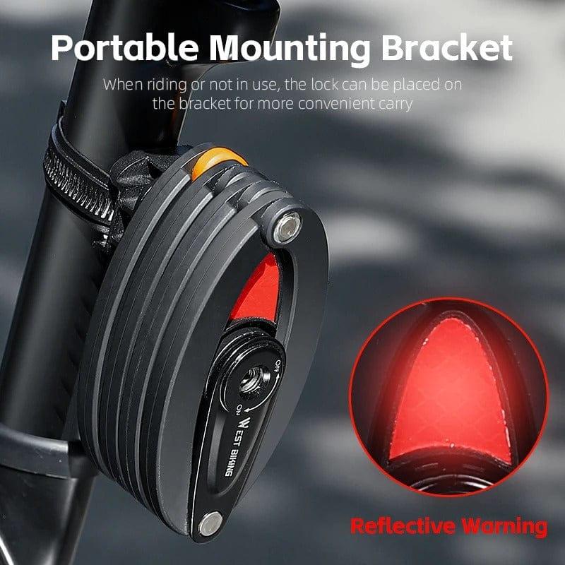Durable PA6 & Steel Folding Bike/E-Scooter Lock with 4-Digit Code